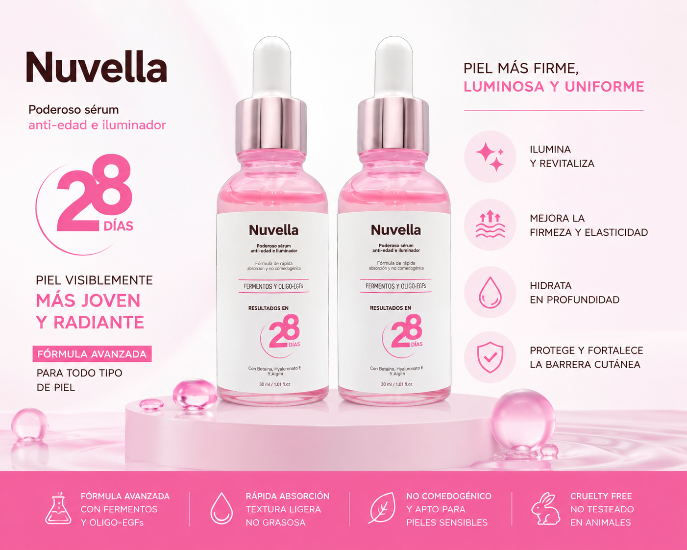 NUVELLA- SERUM PARA CEJAS Y PESTAÑAS